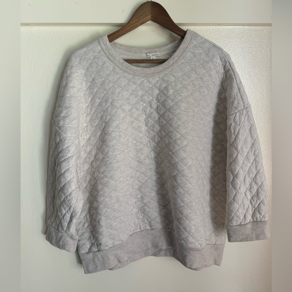 GAP XL Quilted Crew Neck Pullover Sweater - Picture 2 of 10